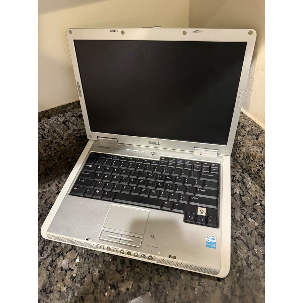 Dell XPS M140 Laptop Intel Pentium M Silver Windows XP For Parts Untested